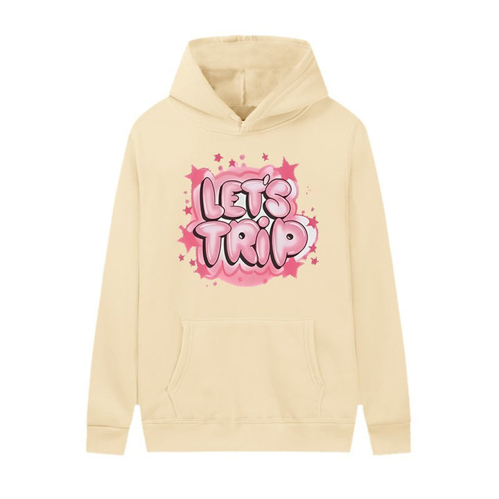 Damhoodie med stiligt graffit tryck och bekväm passform Mirla-Eva Jonsson