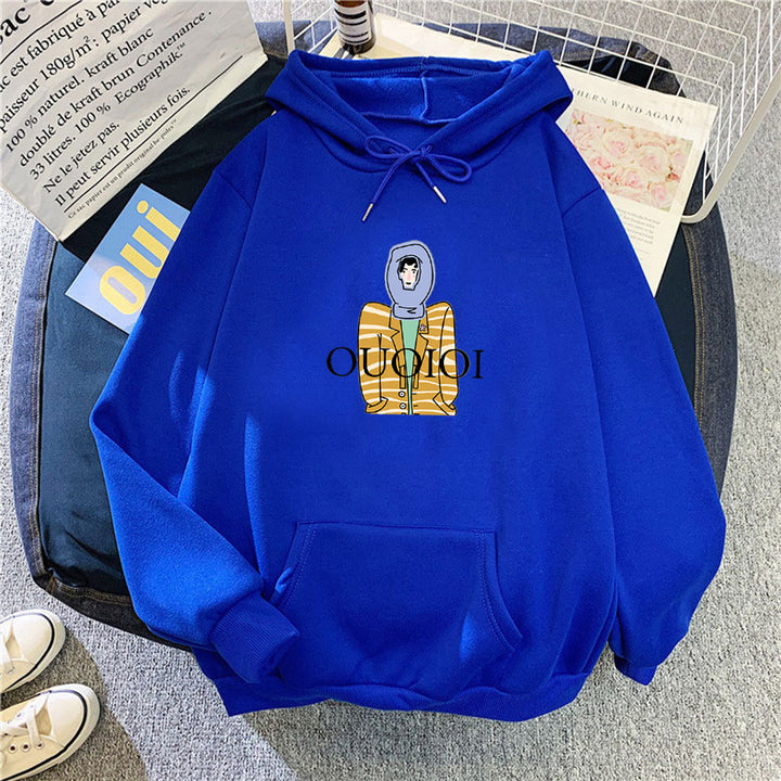 Damhoodie med unikt tecknad design Mirla-Eva Jonsson