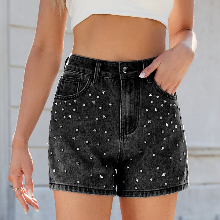 Damhorts med glittrande paljettdetaljer och hög midja Mirla-Eva Jonsson