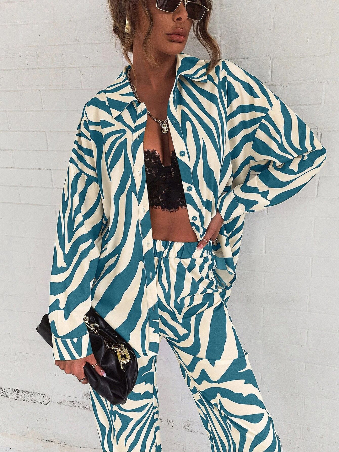 Damin Pyjamas Set med modern geometrisk mönster Mirla-Eva Jonsson