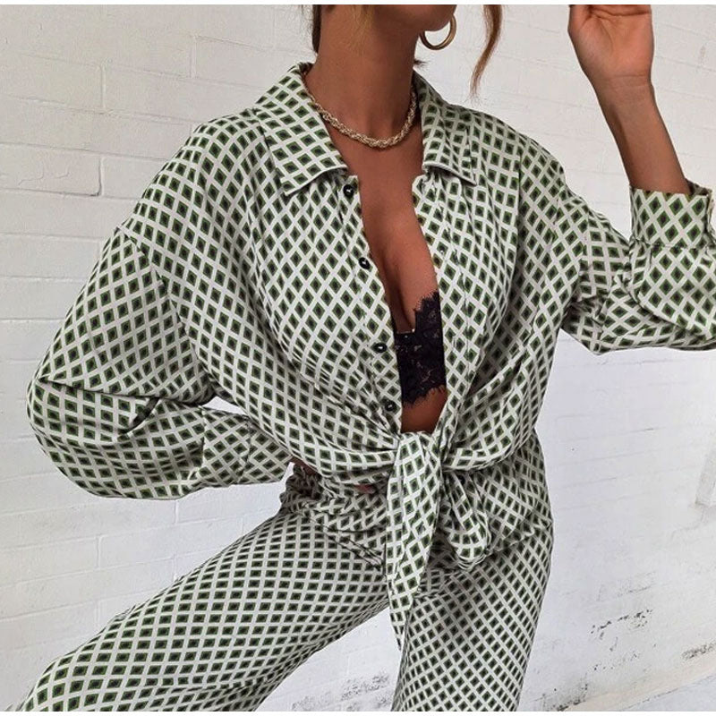 Damin Pyjamas Set med modern geometrisk mönster Mirla-Eva Jonsson