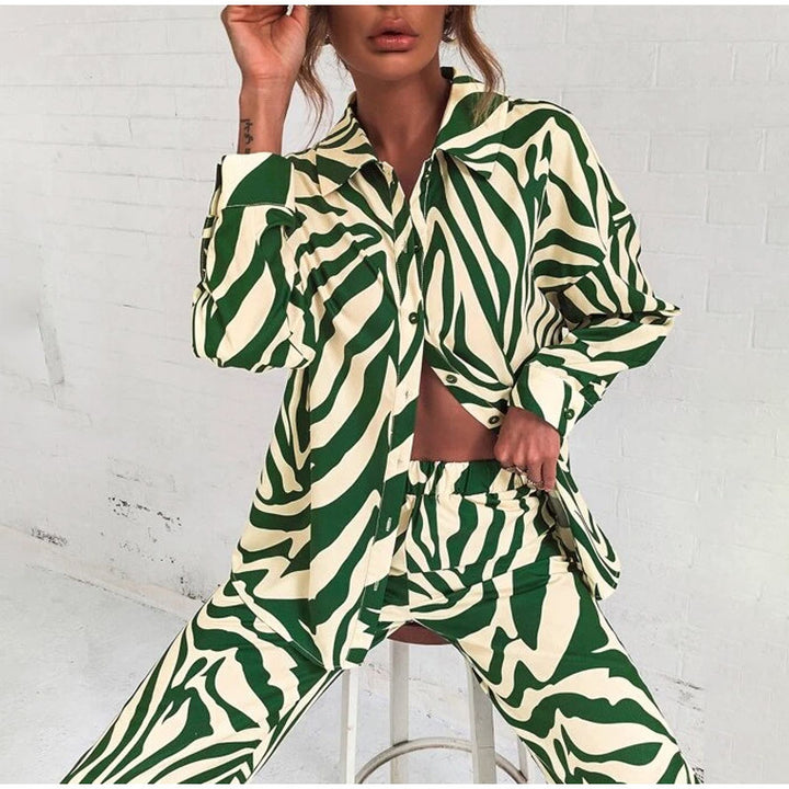 Damin Pyjamas Set med modern geometrisk mönster Mirla-Eva Jonsson
