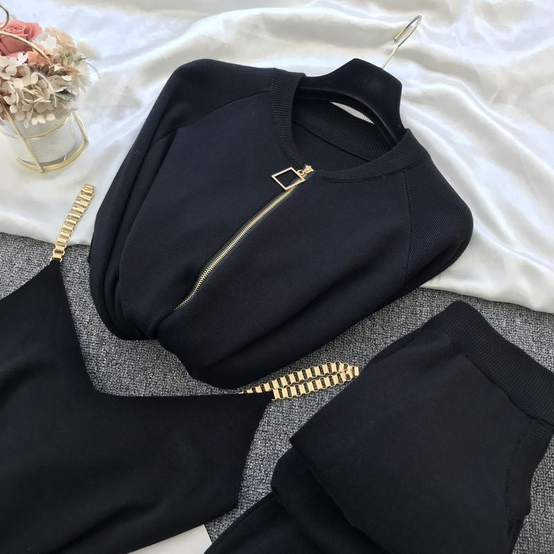 Damin Sportigt Loungewear-set med dragkedja och lös passform Mirla-Eva Jonsson