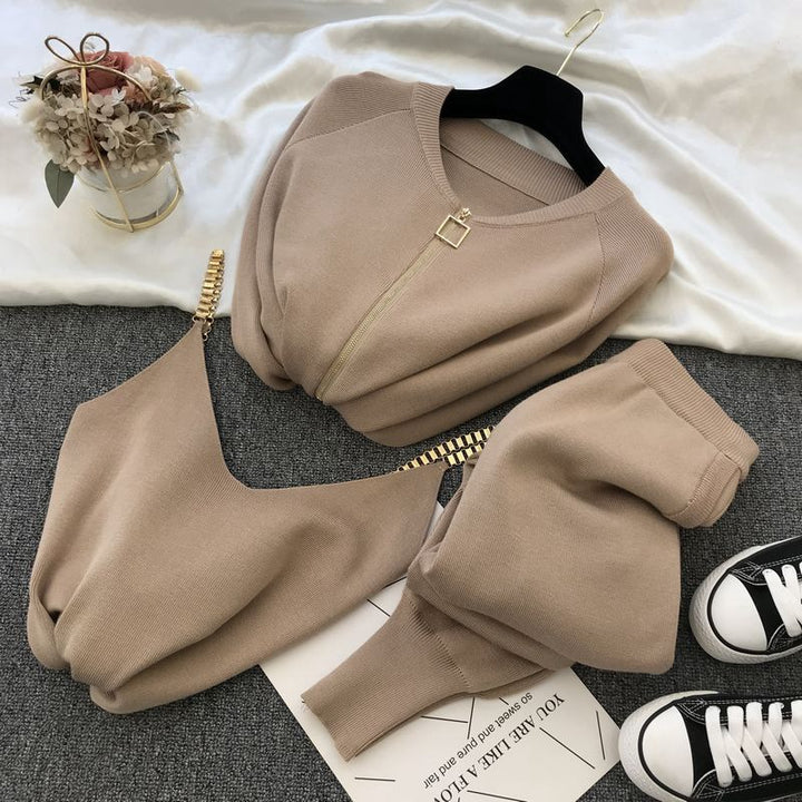 Damin Sportigt Loungewear-set med dragkedja och lös passform Mirla-Eva Jonsson