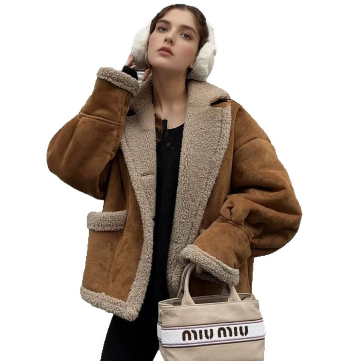 Damjacka i oversized-stil med varmt fleecefoder Mirla-Eva Jonsson