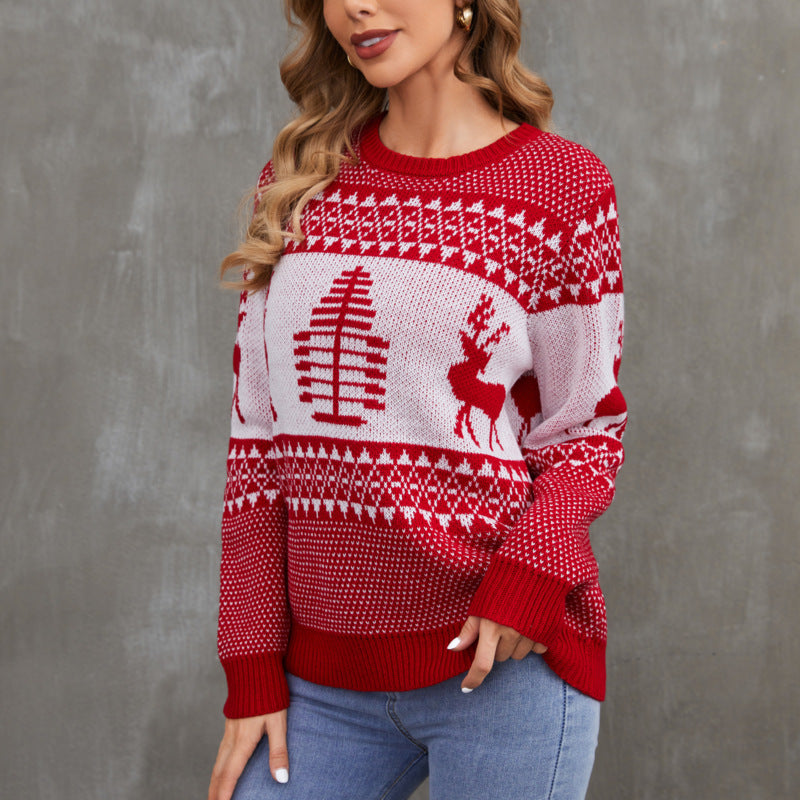 Damk christmas sweater with traditional graphic design Eva Jonsson-Eva Jonsson