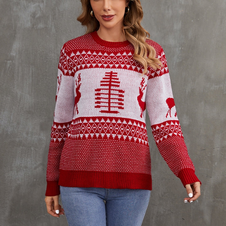 Damk christmas sweater with traditional graphic design Eva Jonsson-Eva Jonsson