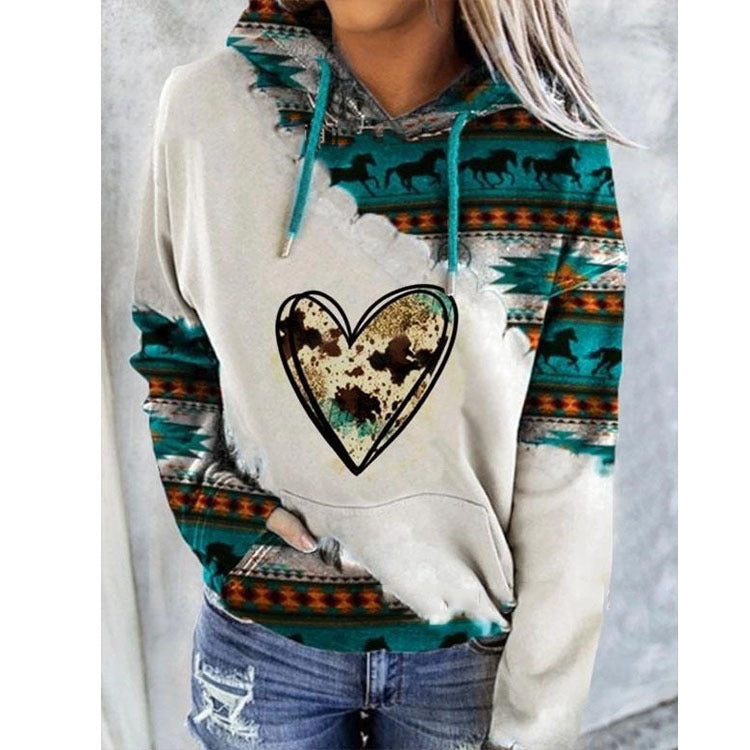 Damkapp Hoodie med unikt tribal-mönster Mirla-Eva Jonsson