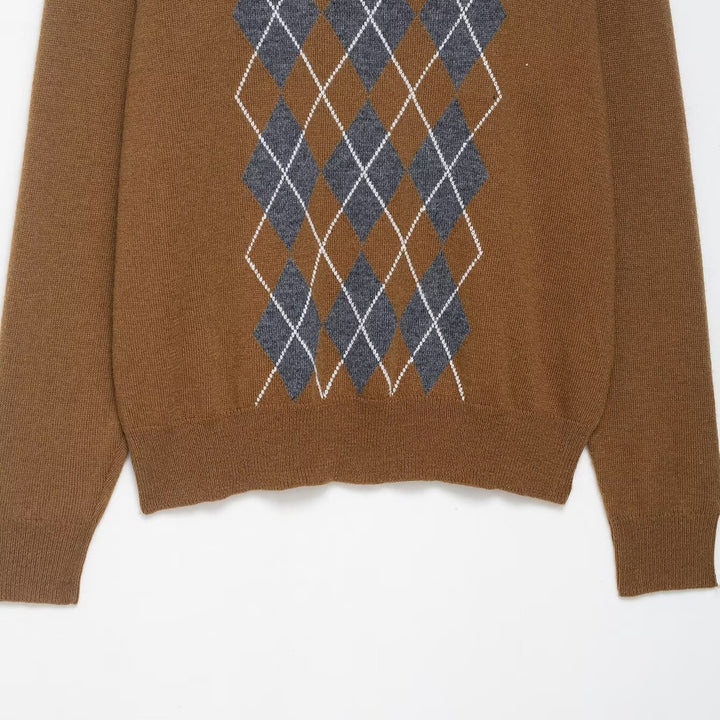 Damkava eleganta poloshirt med rutmönster och knapppdetaljer Mirla-Eva Jonsson