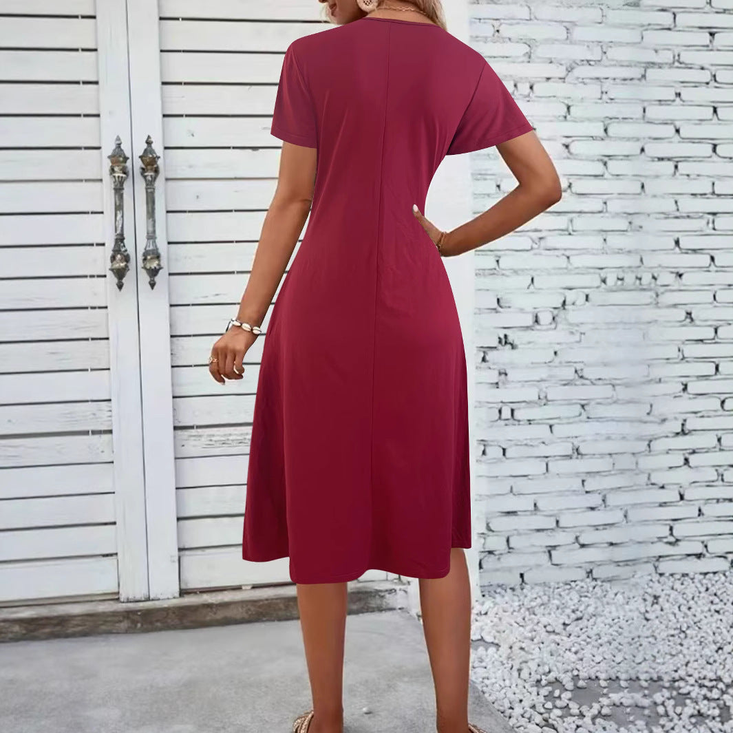 Damkjol med figursydd omslagdesign och elegant V-ringning Mirla-Eva Jonsson
