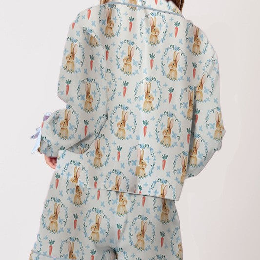 Damkläder pyjamas-set med lekfullt kaninmönster Eva Jonsson-Eva Jonsson