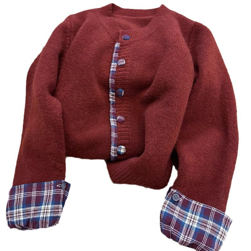 Damkofta med rutmönster och eleganta knappdetaljer Mirla-Eva Jonsson