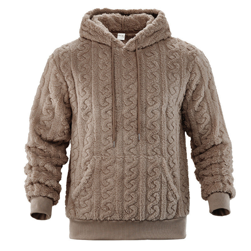 Damkuschlig Fleece-Hoodie med strukturmönster Mirla-Eva Jonsson