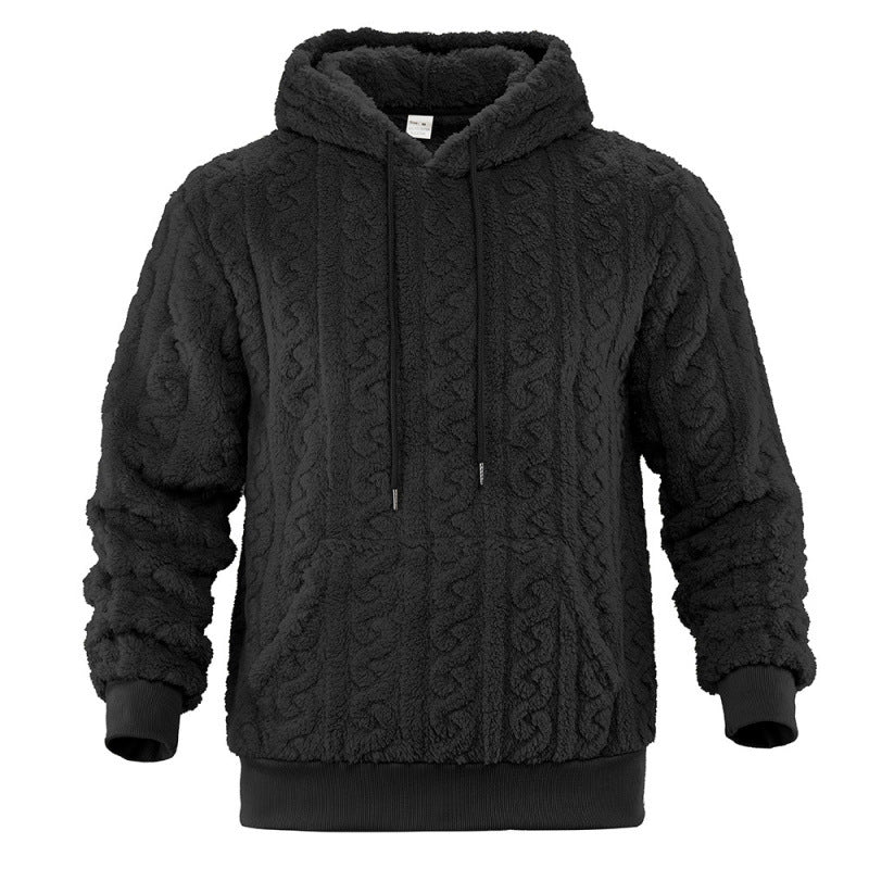 Damkuschlig Fleece-Hoodie med strukturmönster Mirla-Eva Jonsson