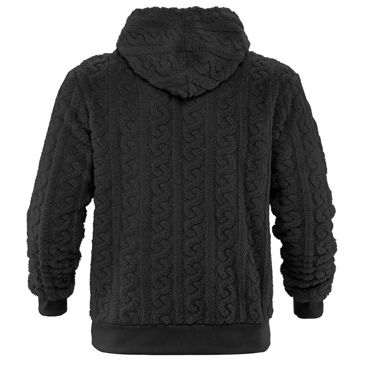 Damkuschlig Fleece-Hoodie med strukturmönster Mirla-Eva Jonsson