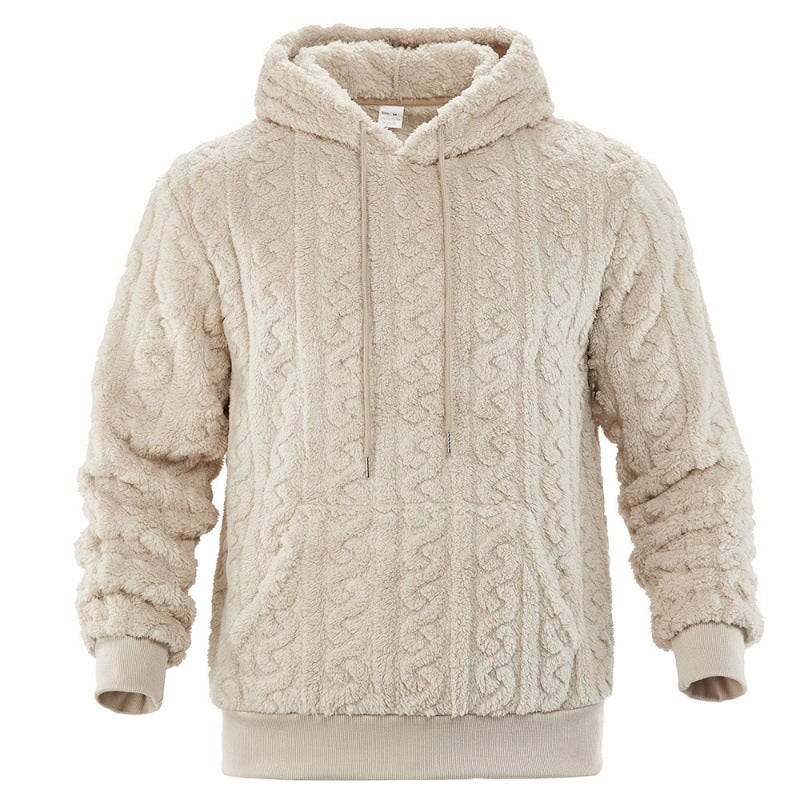 Damkuschlig Fleece-Hoodie med strukturmönster Mirla-Eva Jonsson