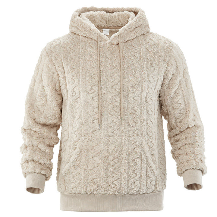 Damkuschlig Fleece-Hoodie med strukturmönster Mirla-Eva Jonsson