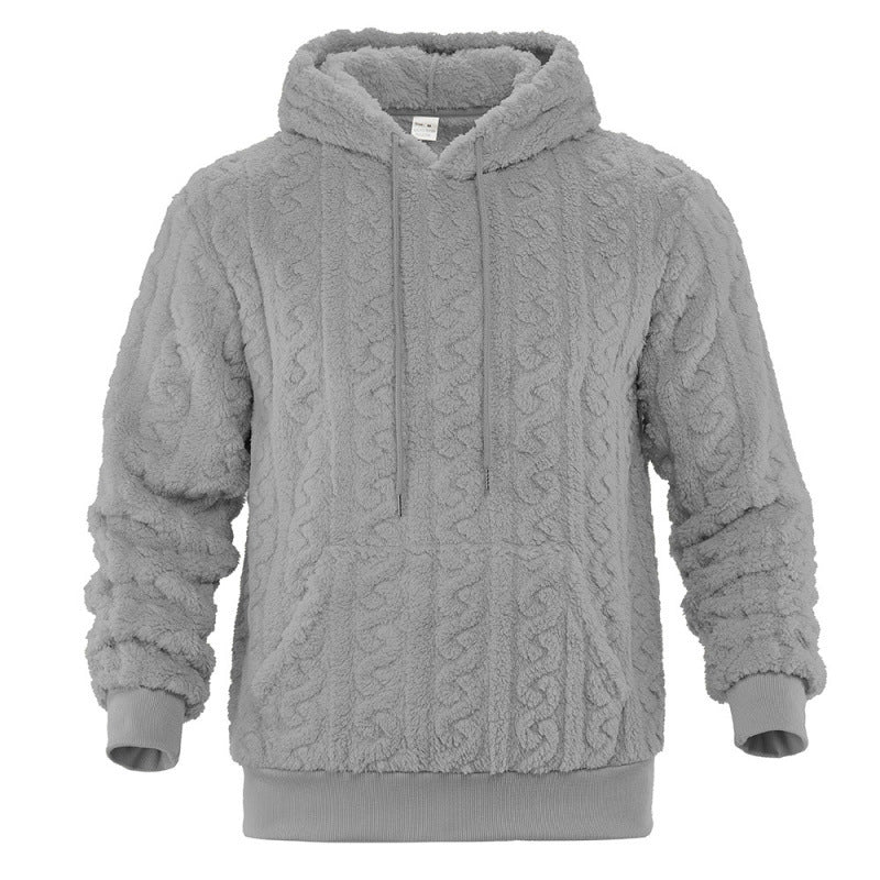Damkuschlig Fleece-Hoodie med strukturmönster Mirla-Eva Jonsson