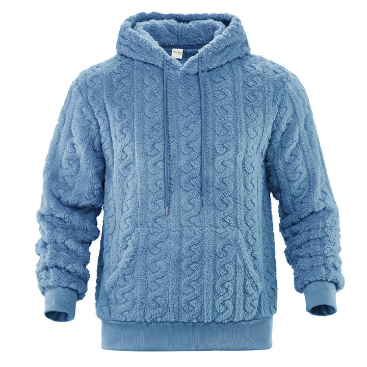 Damkuschlig Fleece-Hoodie med strukturmönster Mirla-Eva Jonsson