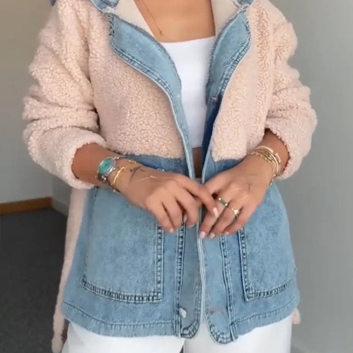 Damkuschlig teddyjacka med dragkedja och huva Eva Jonsson-Eva Jonsson