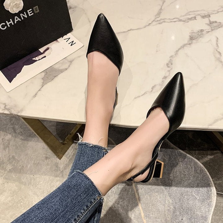 Damkvinnor Eleganta Slingback Pumps med Snygg Snitt och Bekväm Blockklack Mirla-Eva Jonsson