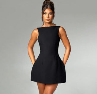 Dammars mini dress with fitted cut and flared skirt Mirla-Eva Jonsson