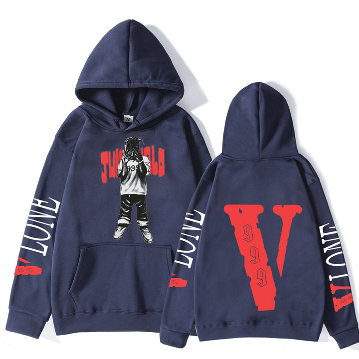 Dammens hoodie med konstnärligt tryck och bekväm passform Mirla-Eva Jonsson