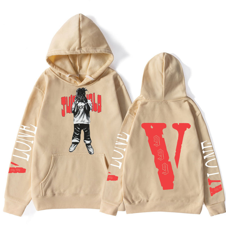 Dammens hoodie med konstnärligt tryck och bekväm passform Mirla-Eva Jonsson