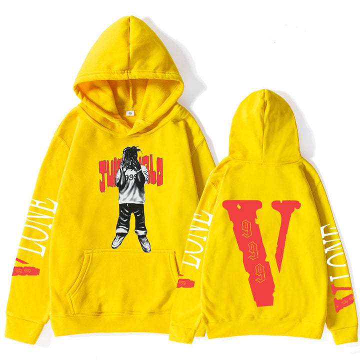 Dammens hoodie med konstnärligt tryck och bekväm passform Mirla-Eva Jonsson