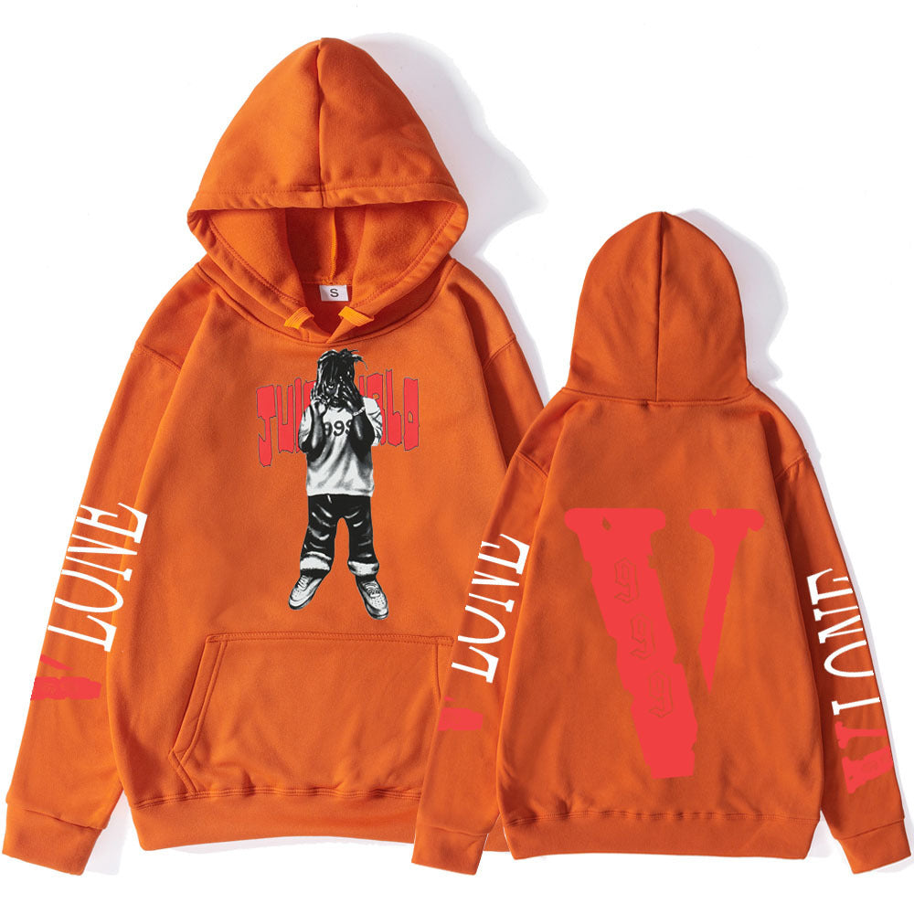 Dammens hoodie med konstnärligt tryck och bekväm passform Mirla-Eva Jonsson