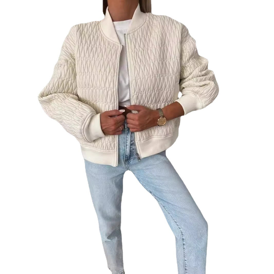 Dammens quiltad jacka med elastiska mudd och genomgående dragkedja Mirla-Eva Jonsson
