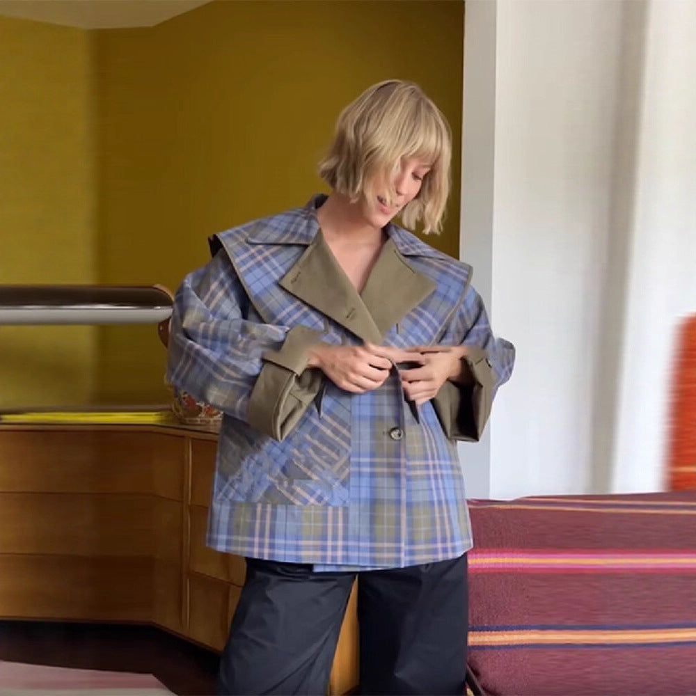 Dammode Rutig Kappa Jacka Mirla-Eva Jonsson