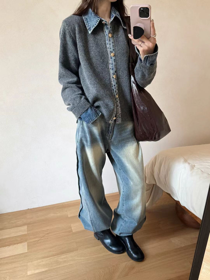 Dammode cardigan med innovativ krage och eleganta knappdetaljer Mirla-Eva Jonsson