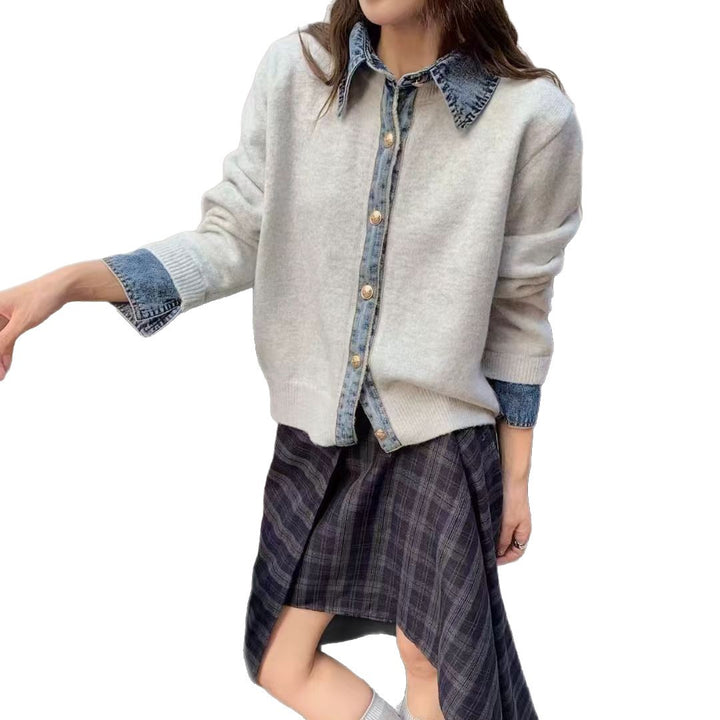 Dammode cardigan med innovativ krage och eleganta knappdetaljer Mirla-Eva Jonsson