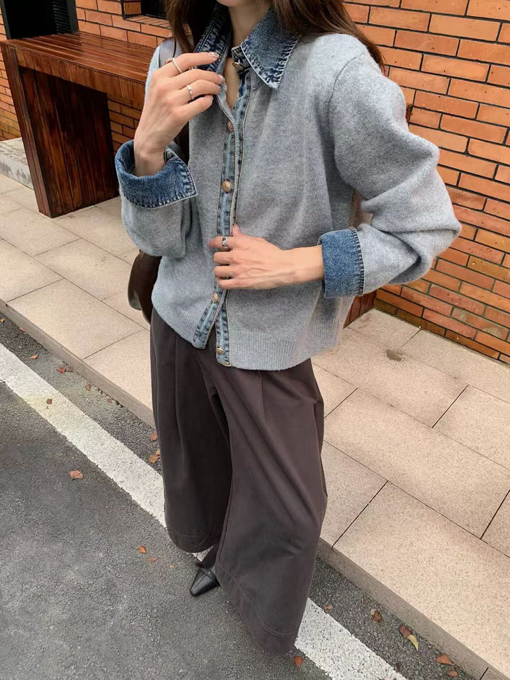 Dammode cardigan med innovativ krage och eleganta knappdetaljer Mirla-Eva Jonsson