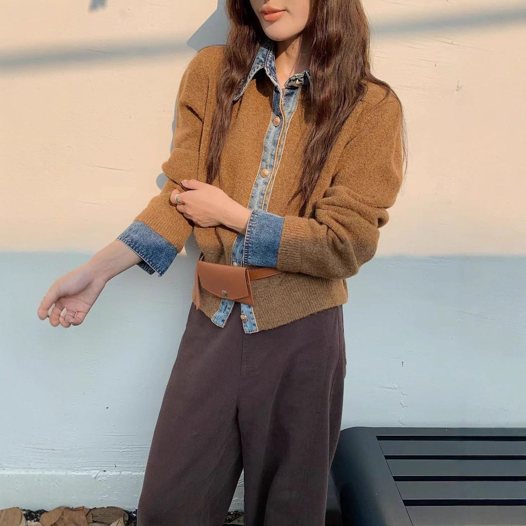 Dammode cardigan med innovativ krage och eleganta knappdetaljer Mirla-Eva Jonsson
