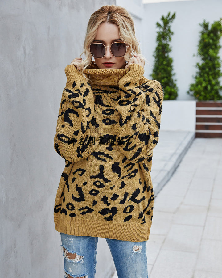 Dammodig tröja med leopardmönster Mirla-Eva Jonsson