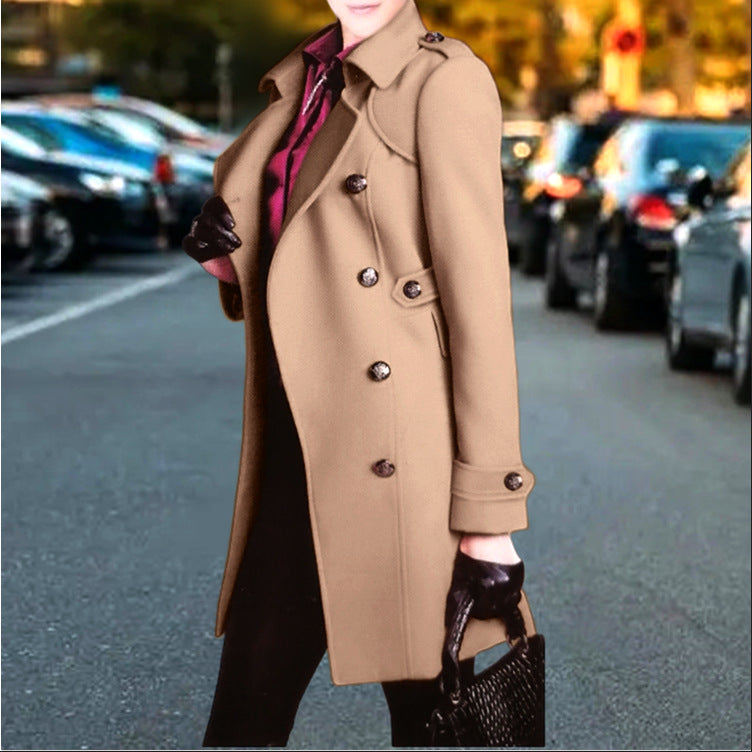 Dammtrenchcoat med dubbel knapprad Eva Jonsson-Eva Jonsson