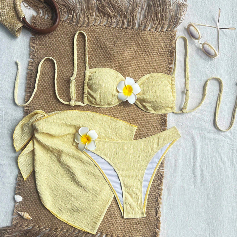 Damn badedräkt-set med elegant bandeau överdel och högskuren underdel Mirla-Eva Jonsson