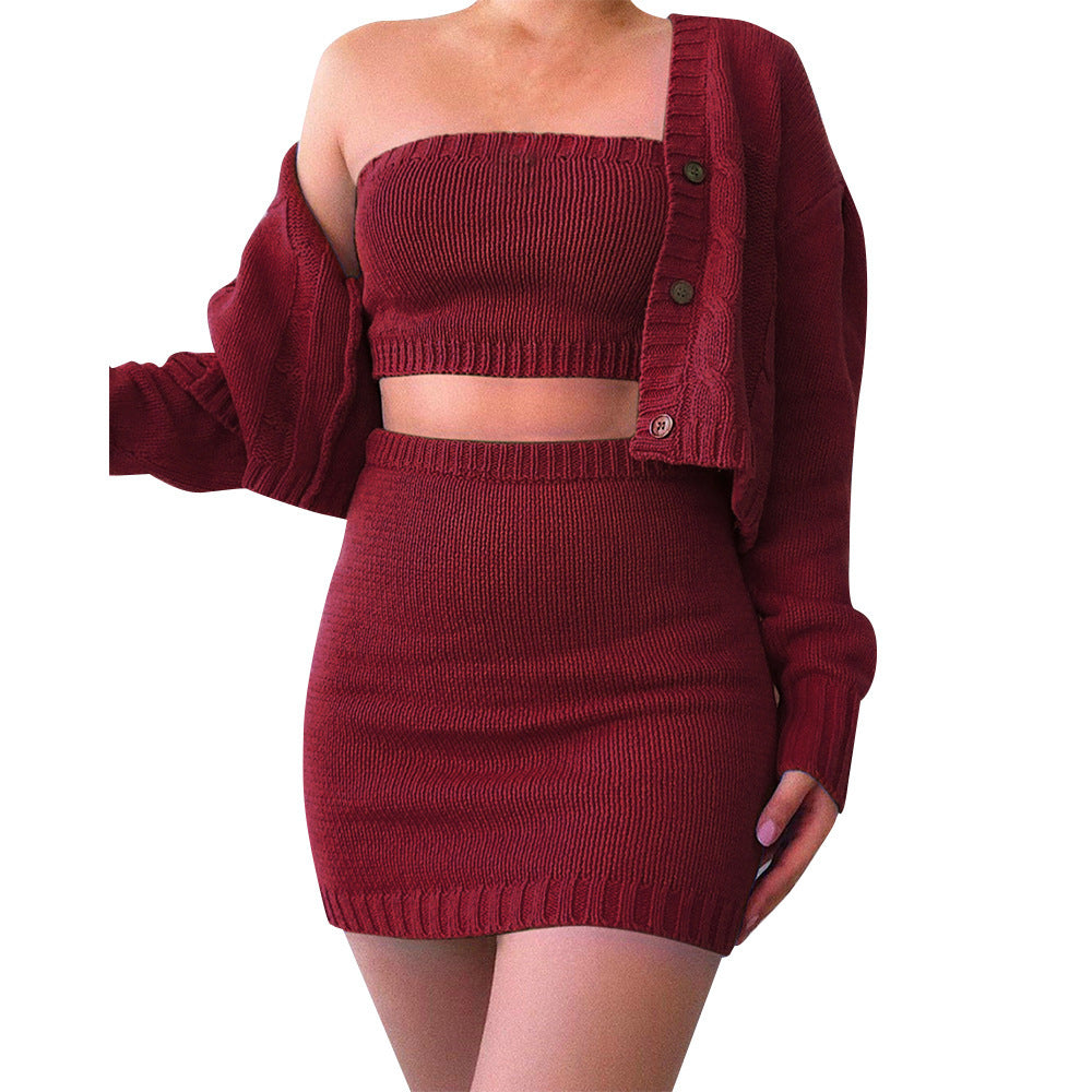 Damned stickset med crop-top och miniskirt Mirla-Eva Jonsson