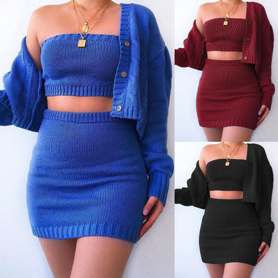 Damned stickset med crop-top och miniskirt Mirla-Eva Jonsson