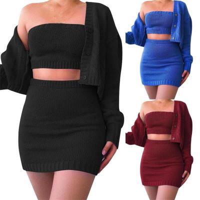 Damned stickset med crop-top och miniskirt Mirla-Eva Jonsson
