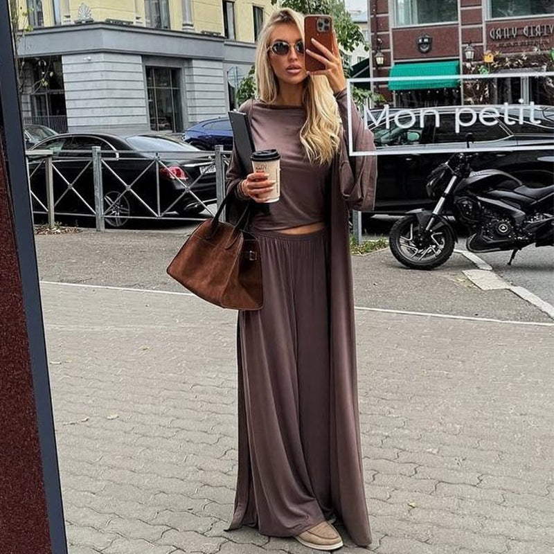 Damon modernt långärmad och palazzo-set Mirla-Eva Jonsson