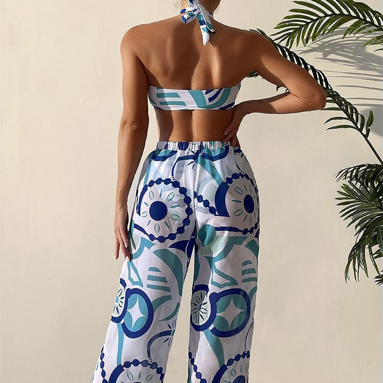 Dams Bikini-set med bandeau överdel och vid benöppning Mirla-Eva Jonsson