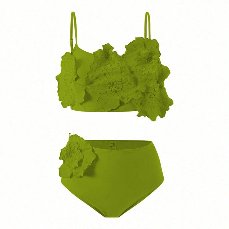Dams Bikini-set med blommig topp och högt skuren bikiniunderdel Mirla-Eva Jonsson