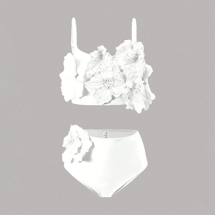 Dams Bikini-set med blommig topp och högt skuren bikiniunderdel Mirla-Eva Jonsson