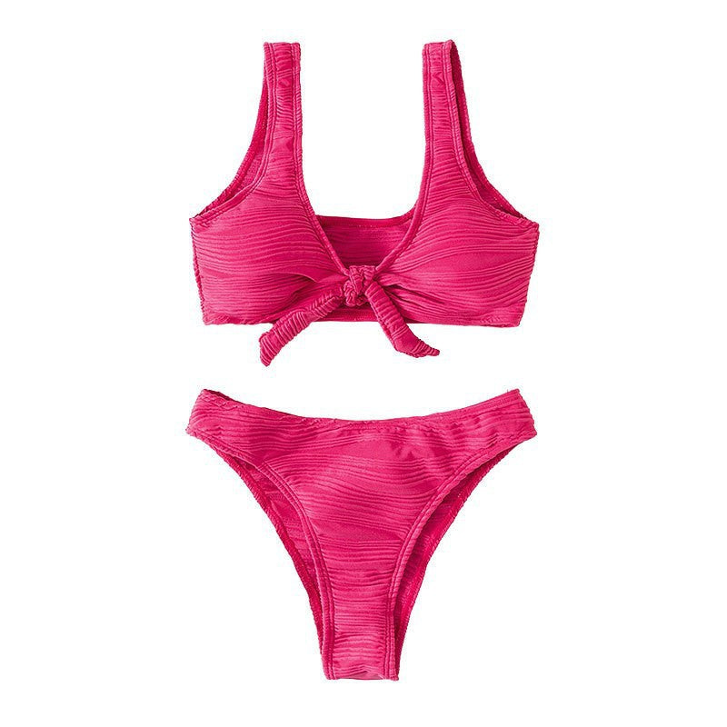 Dams Bikini-set med knytning och högt skurna trosor Mirla-Eva Jonsson