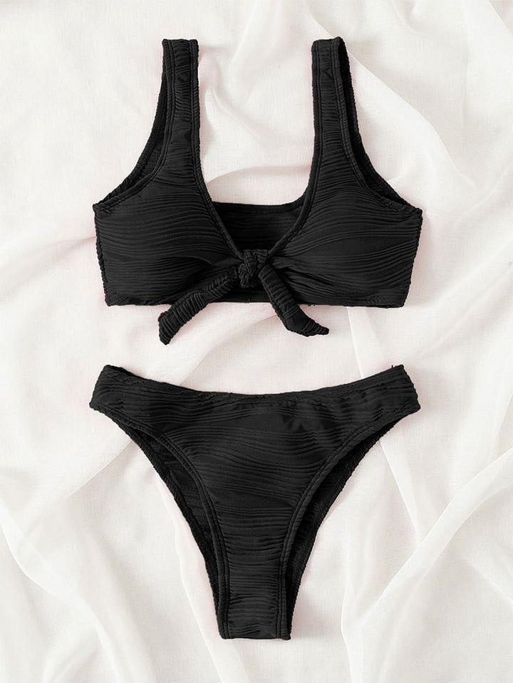 Dams Bikini-set med knytning och högt skurna trosor Mirla-Eva Jonsson