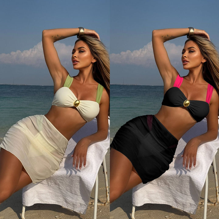 Dams Bikini-set med stiliga snördetaljer och justerbara axelband Mirla-Eva Jonsson