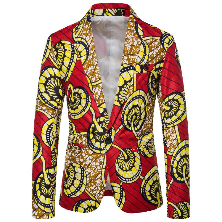 Dams Blazer i högkvalitativt tyg med unikt afrikanskt mönster och elegant snitt Mirla-Eva Jonsson